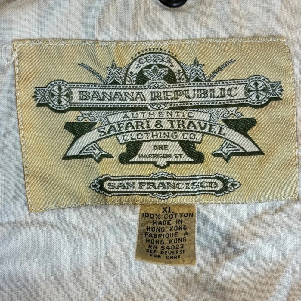 Vintage Banana Republic Safari‎ & Travel Co Mens XL Cotton Utility Fishing Vest